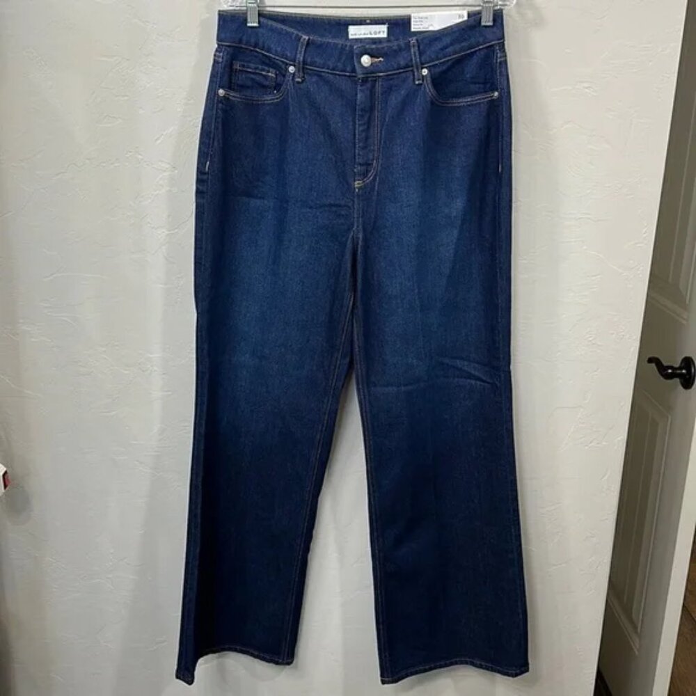 NWT Loft Curvy The Wide Leg Jeans Size 6 Size 28